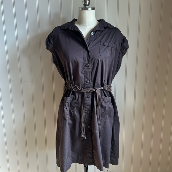 Brown Belted Dress - Picture 1 of 4